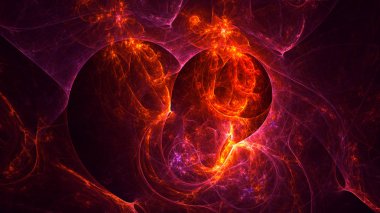 Soyut fraktal ışık arkaplanı 3 boyutlu oluşturuluyor