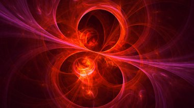 Soyut fraktal ışık arkaplanı 3 boyutlu oluşturuluyor