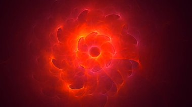 Soyut fraktal ışık arkaplanı 3 boyutlu oluşturuluyor