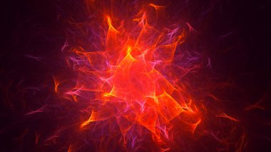 Soyut fraktal ışık arkaplanı 3 boyutlu oluşturuluyor