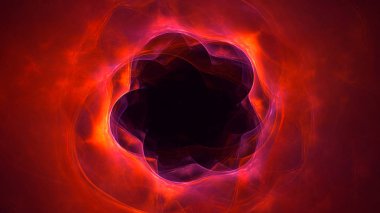 Soyut fraktal ışık arkaplanı 3 boyutlu oluşturuluyor