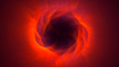 Soyut fraktal ışık arkaplanı 3 boyutlu oluşturuluyor