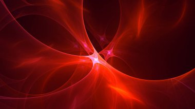 Soyut fraktal ışık arkaplanı 3 boyutlu oluşturuluyor