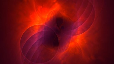 Soyut fraktal ışık arkaplanı 3 boyutlu oluşturuluyor