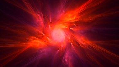 Soyut fraktal ışık arkaplanı 3 boyutlu oluşturuluyor