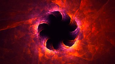Soyut fraktal ışık arkaplanı 3 boyutlu oluşturuluyor