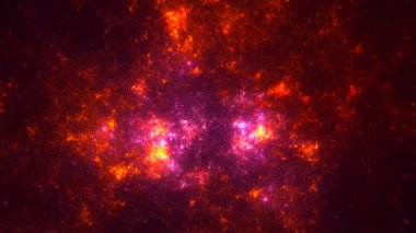 Soyut fraktal ışık arkaplanı 3 boyutlu oluşturuluyor