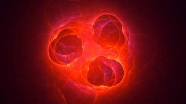 Soyut fraktal ışık arkaplanı 3 boyutlu oluşturuluyor