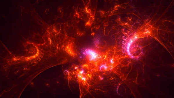 Soyut fraktal ışık arkaplanı 3 boyutlu oluşturuluyor