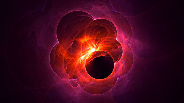 3D rendering abstract fractal light background