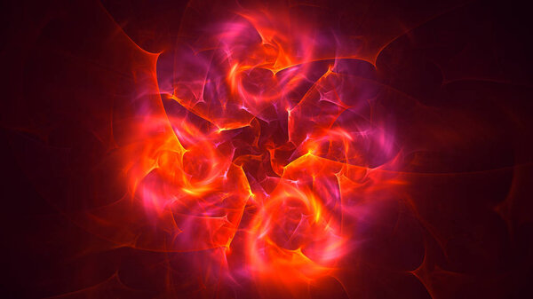 3D rendering abstract fractal light background