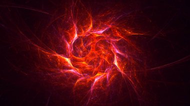 Soyut fraktal ışık arkaplanı 3 boyutlu oluşturuluyor