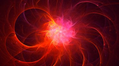 Soyut fraktal ışık arkaplanı 3 boyutlu oluşturuluyor