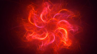 Soyut fraktal ışık arkaplanı 3 boyutlu oluşturuluyor