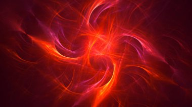 Soyut fraktal ışık arkaplanı 3 boyutlu oluşturuluyor