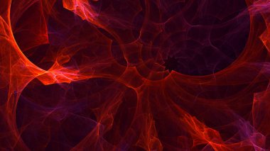 Soyut fraktal ışık arkaplanı 3 boyutlu oluşturuluyor