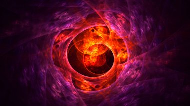 Soyut fraktal ışık arkaplanı 3 boyutlu oluşturuluyor
