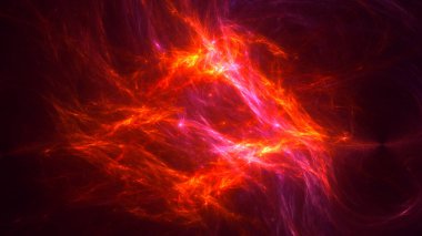 Soyut fraktal ışık arkaplanı 3 boyutlu oluşturuluyor