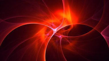 Soyut fraktal ışık arkaplanı 3 boyutlu oluşturuluyor