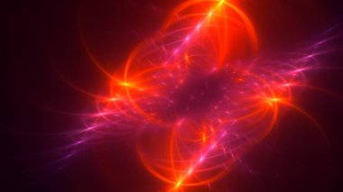 Soyut fraktal ışık arkaplanı 3 boyutlu oluşturuluyor