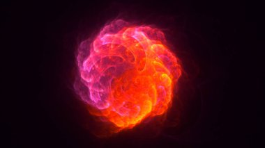 Soyut fraktal ışık arkaplanı 3 boyutlu oluşturuluyor