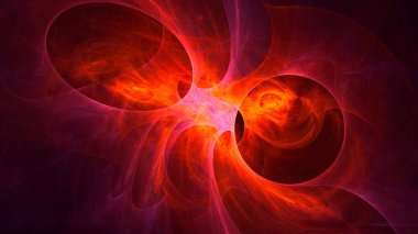 Soyut fraktal ışık arkaplanı 3 boyutlu oluşturuluyor