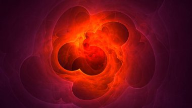 Soyut fraktal ışık arkaplanı 3 boyutlu oluşturuluyor