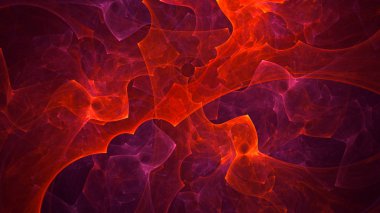 Soyut fraktal ışık arkaplanı 3 boyutlu oluşturuluyor