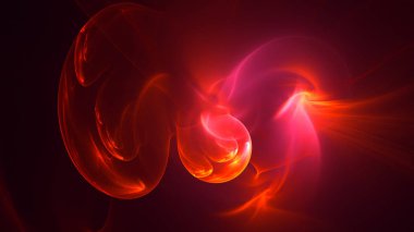 Soyut fraktal ışık arkaplanı 3 boyutlu oluşturuluyor