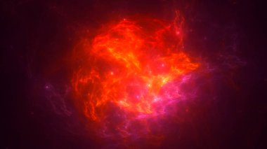 Soyut fraktal ışık arkaplanı 3 boyutlu oluşturuluyor