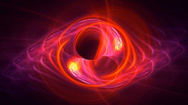 Soyut fraktal ışık arkaplanı 3 boyutlu oluşturuluyor