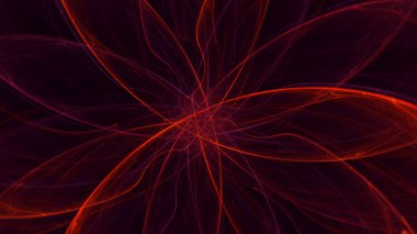 Soyut fraktal ışık arkaplanı 3 boyutlu oluşturuluyor