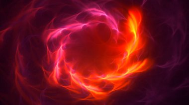 Soyut fraktal ışık arkaplanı 3 boyutlu oluşturuluyor
