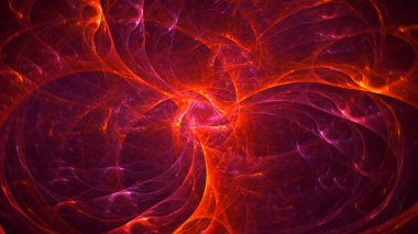 Soyut fraktal ışık arkaplanı 3 boyutlu oluşturuluyor