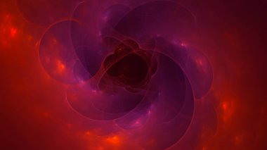 Soyut fraktal ışık arkaplanı 3 boyutlu oluşturuluyor