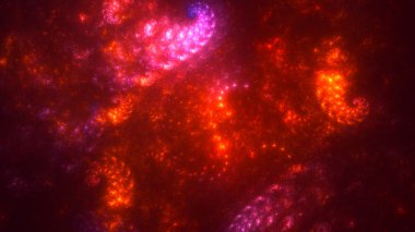 Soyut fraktal ışık arkaplanı 3 boyutlu oluşturuluyor