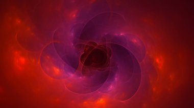 Soyut fraktal ışık arkaplanı 3 boyutlu oluşturuluyor