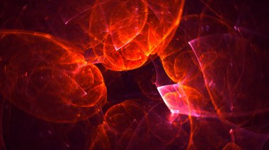 Soyut fraktal ışık arkaplanı 3 boyutlu oluşturuluyor