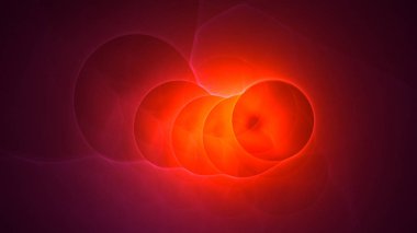 Soyut fraktal ışık arkaplanı 3 boyutlu oluşturuluyor