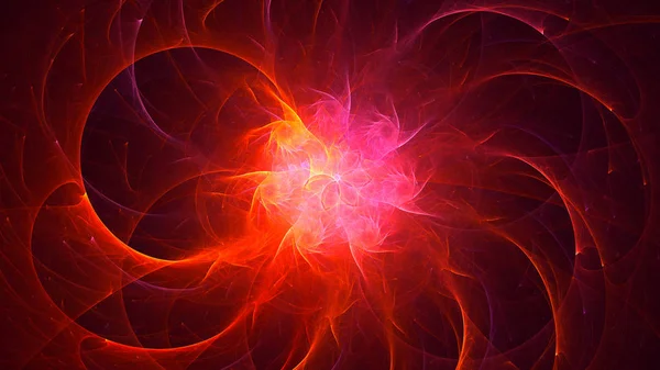 Soyut fraktal ışık arkaplanı 3 boyutlu oluşturuluyor