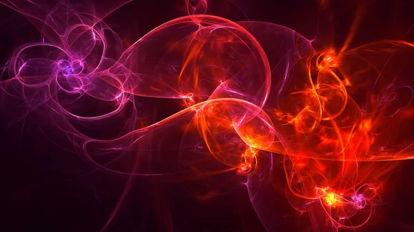 Soyut fraktal ışık arkaplanı 3 boyutlu oluşturuluyor