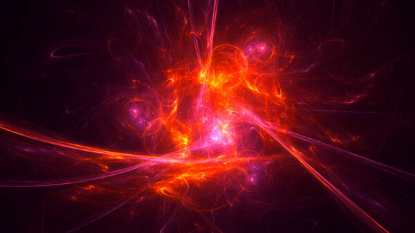 3D рендеринг абстрактного фрактального света