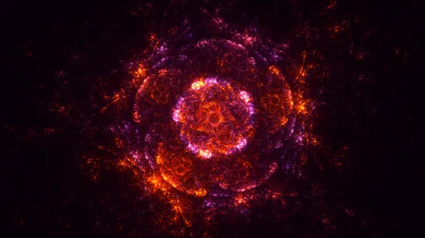 Soyut fraktal ışık arkaplanı 3 boyutlu oluşturuluyor