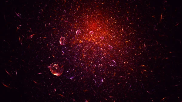 Soyut fraktal ışık arkaplanı 3 boyutlu oluşturuluyor