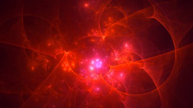 Soyut fraktal ışık arkaplanı 3 boyutlu oluşturuluyor