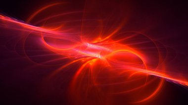 Soyut fraktal ışık arkaplanı 3 boyutlu oluşturuluyor