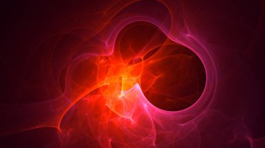 Soyut fraktal ışık arkaplanı 3 boyutlu oluşturuluyor