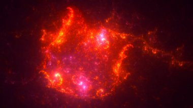 Soyut fraktal ışık arkaplanı 3 boyutlu oluşturuluyor