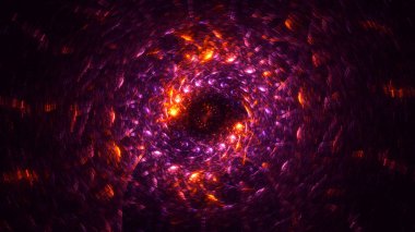 Soyut fraktal ışık arkaplanı 3 boyutlu oluşturuluyor