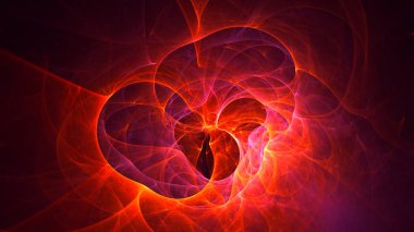 Soyut fraktal ışık arkaplanı 3 boyutlu oluşturuluyor